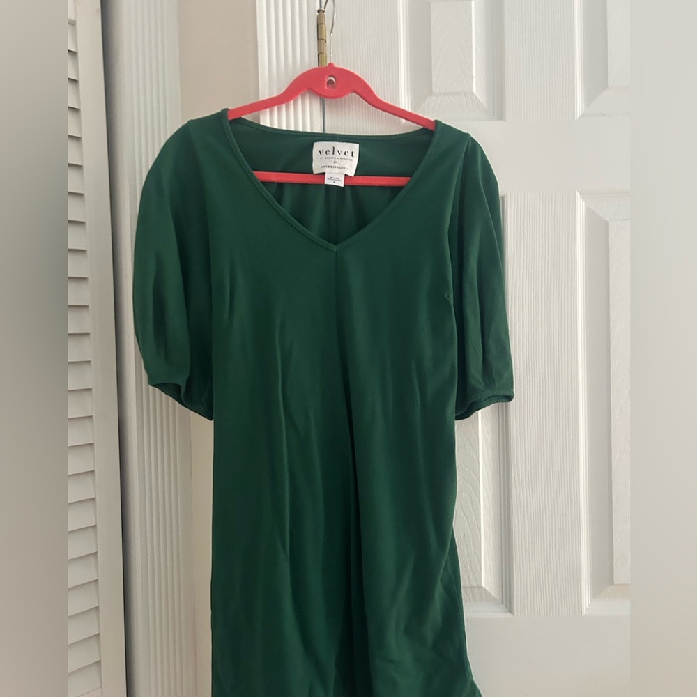 Velvet by Graham & Spencer Green Mini Dress - Picture 2 of 7